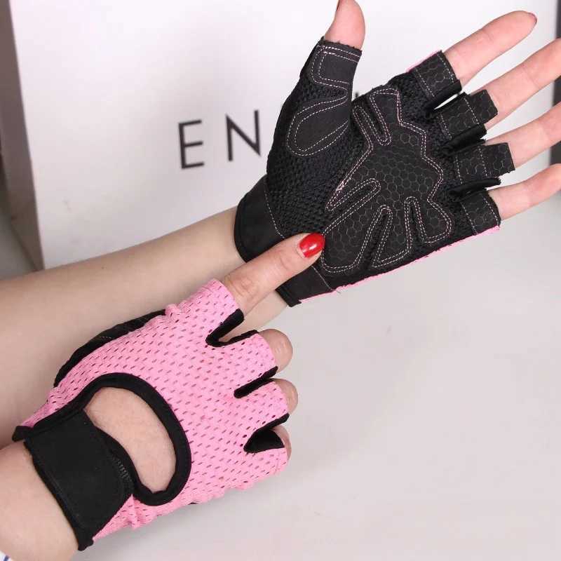Cycling Fingerless Gloves Professional Gym Fitness Breathable Anti-Slip Women Men Half Finger Summer Fishing Female Bicycle Bike M260311