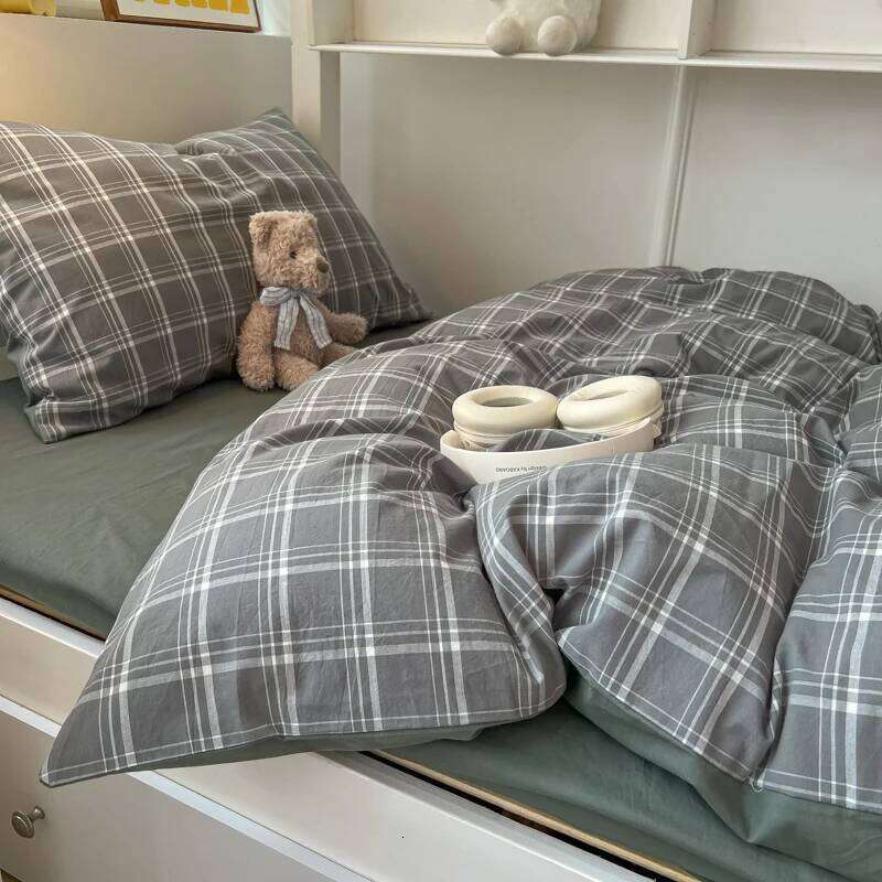Nordic Wash Cotton Bedding Duvet with Pillowcase Sheet Comforter Cover Bed Linens Set Single Full Queen Size H260311 - view 4