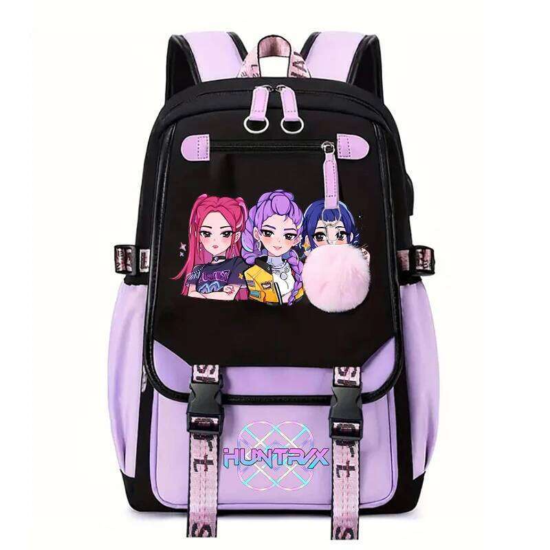 Demone Hunter Backpack for Kid Back Gift School Bag Y2K Cute Anime Print Woman Travel Casual Large Capacity Rucksack H260311