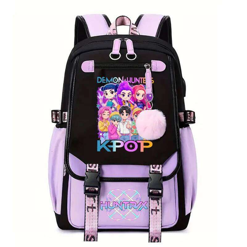 Demone Hunter Backpack for Kid Back Gift School Bag Y2K Cute Anime Print Woman Travel Casual Large Capacity Rucksack H260311