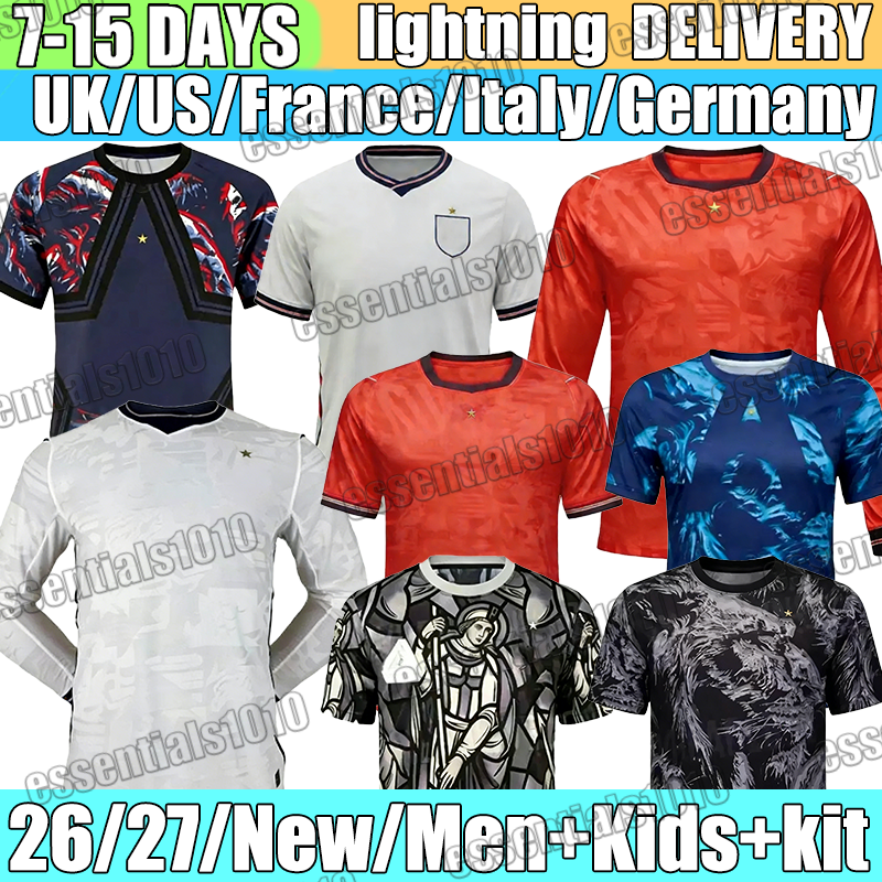 26/27 England jersey #22 Gomez #11 Foden #16 Gallagher #14 Konsa Soccer Jerseys#2 Walker #20 Bowen #18 Gordon #19 #4 Rice #4 Rice Watkins Jerseys 2026 football shirt Men Kids kit