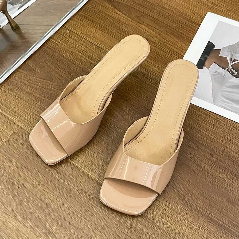 Women High Heel Sandals Summer New Fashion Square Toe Open Toe Women Elegant Casual Comfortable Black High Heel Sandals K260311