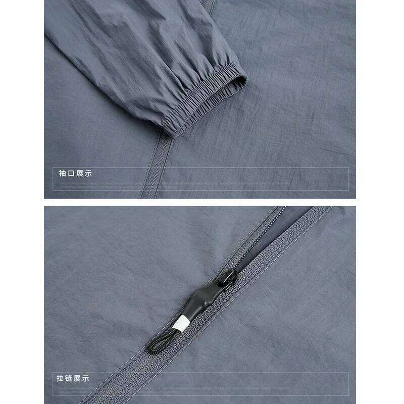 Summer Jackets Men Male Windbreaker Fishing Coats Father Ultrathin Sunscreen Jacket Youth Outerwearing Clohting Traveling Korean 26H0311