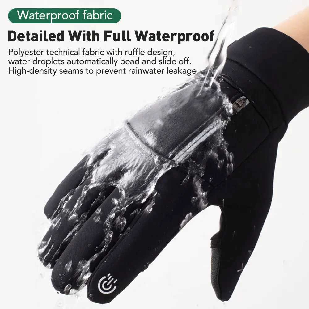 Winter Fishing Gloves 2 Fingers Flipped Waterproof Winter Gloves Windproof Photography Men and Women Warm Fishing Tools Outdoor M260311
