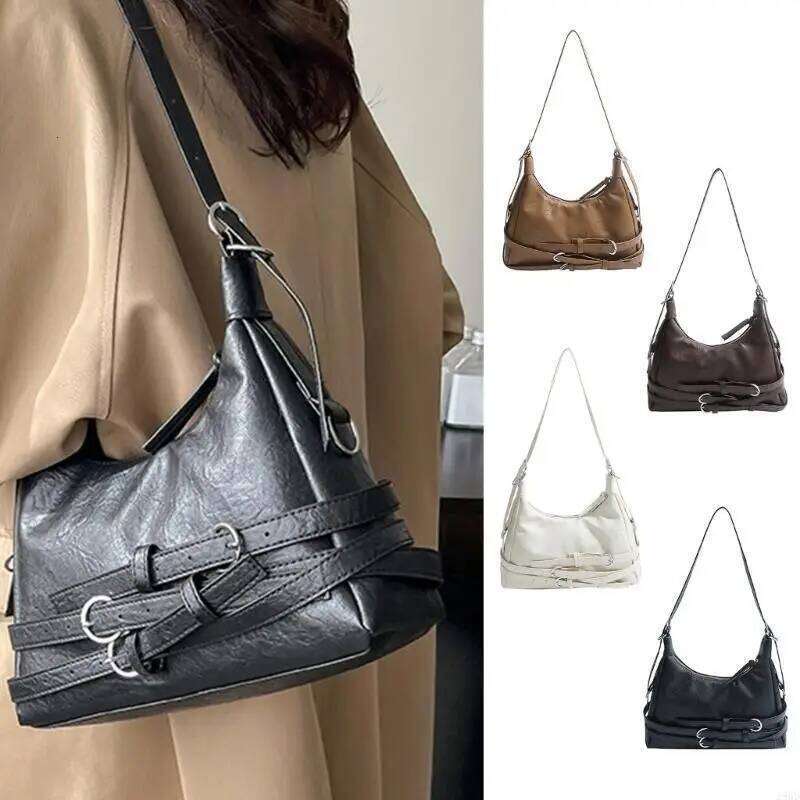 28GD Womens Fashion Shoulder Armpit Autumn Winter Half Moon Crossbody Bag XJ260311
