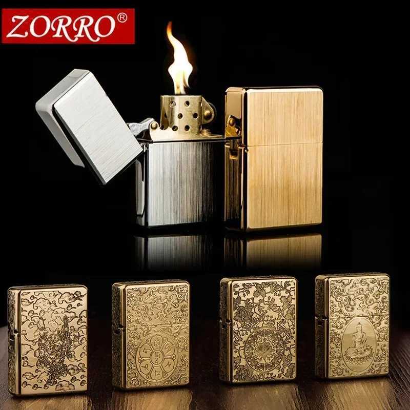 Cigarette Accessories Oil Lighter 912 Retro Armored Waterproof Windproof Luxury Brass Constantinople Style Mens Gift N260311
