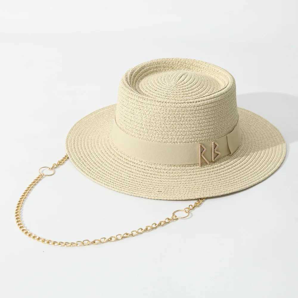 Summer Straw Hats for Wen Ribbon Decoration Elegant Ladies Party Dress Hats Travel Beach Sun Hat Chapeau Femme X2603111