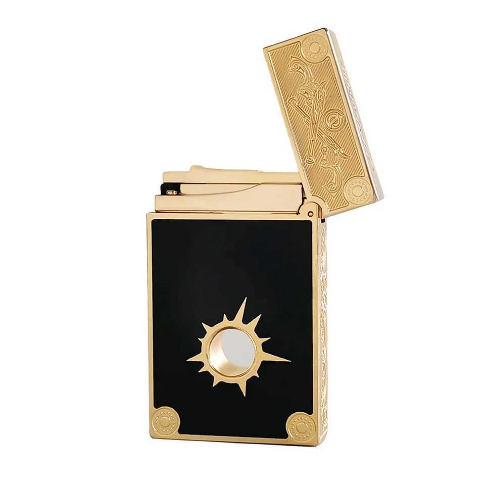 JTDunant Lighter Pure Copper Lacquer Refillable Gas Smoking Cigar Gadgets Men Halloween Gifts Collections 2025 N260311