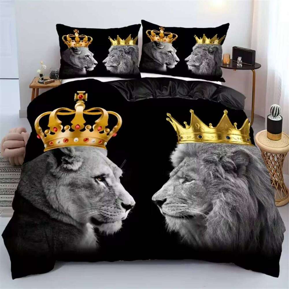 Couple Bedding 3D Duvet Cover Set Single Double Twin Full Size Teens Adults Bedclothes Soft Polyester Bed Linen For Baby H260311