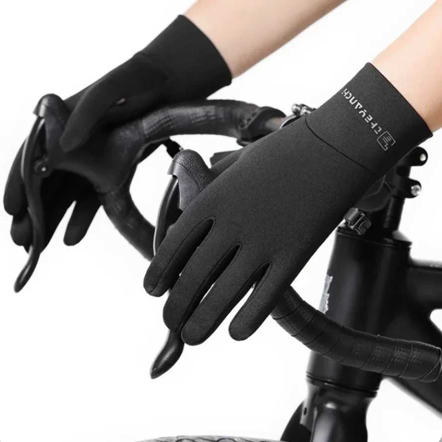 Full Finger Winter Thermal Touchscreen Cycling Gloves Waterproof Anti Slip for Outdoor Riding Running Skiing Fishing Men Women M260311