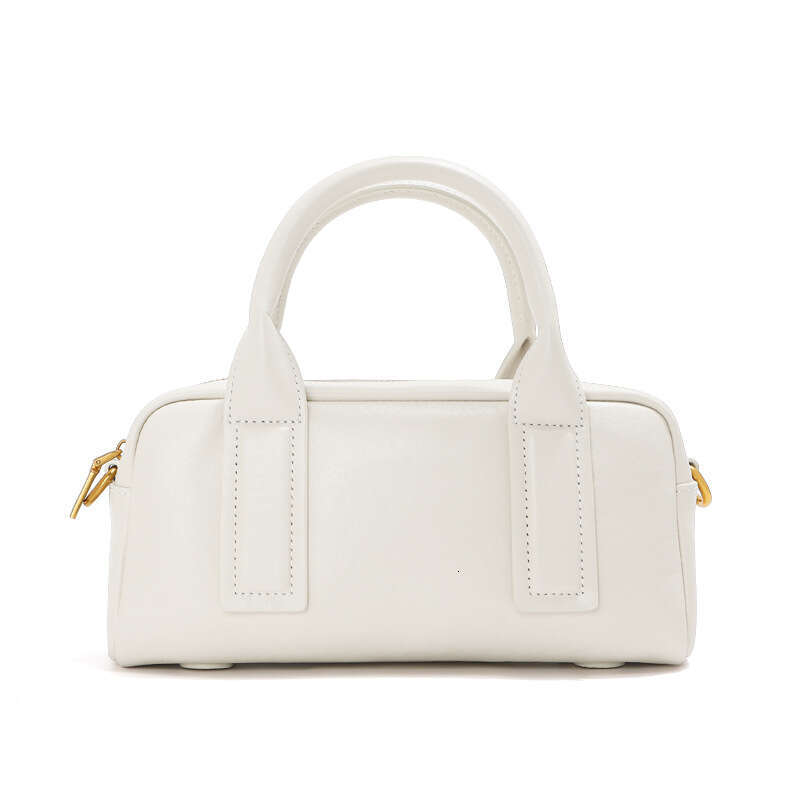 Luxury Shoulder Bags Totes Boston Made Of Top Layer Cowhide Genuine Leather Vintage Fashion Handbag Bowling Bag Shoulder And Crossbody Small Square Fo