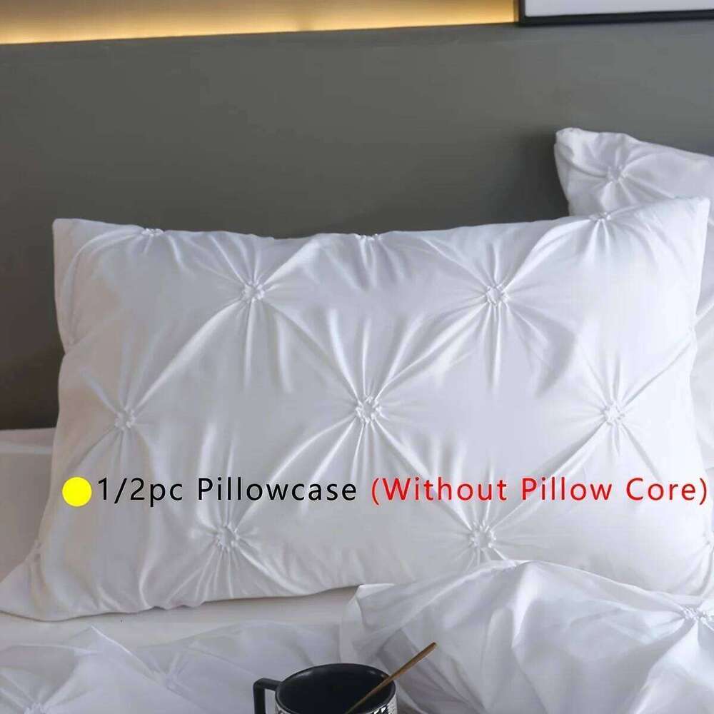 2/3 pieces of fashionable, simple and versatile solid color jacquard patterned quilt cover three-piece set, suitable for bedroom H260311