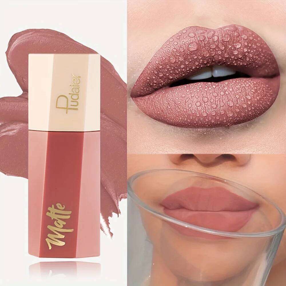 Liquid Lipstick, Waterproof Long Lasting Non-Stick Velvet Lip Color, Thin Fog Matte Finish for Natural Glam Look W260311