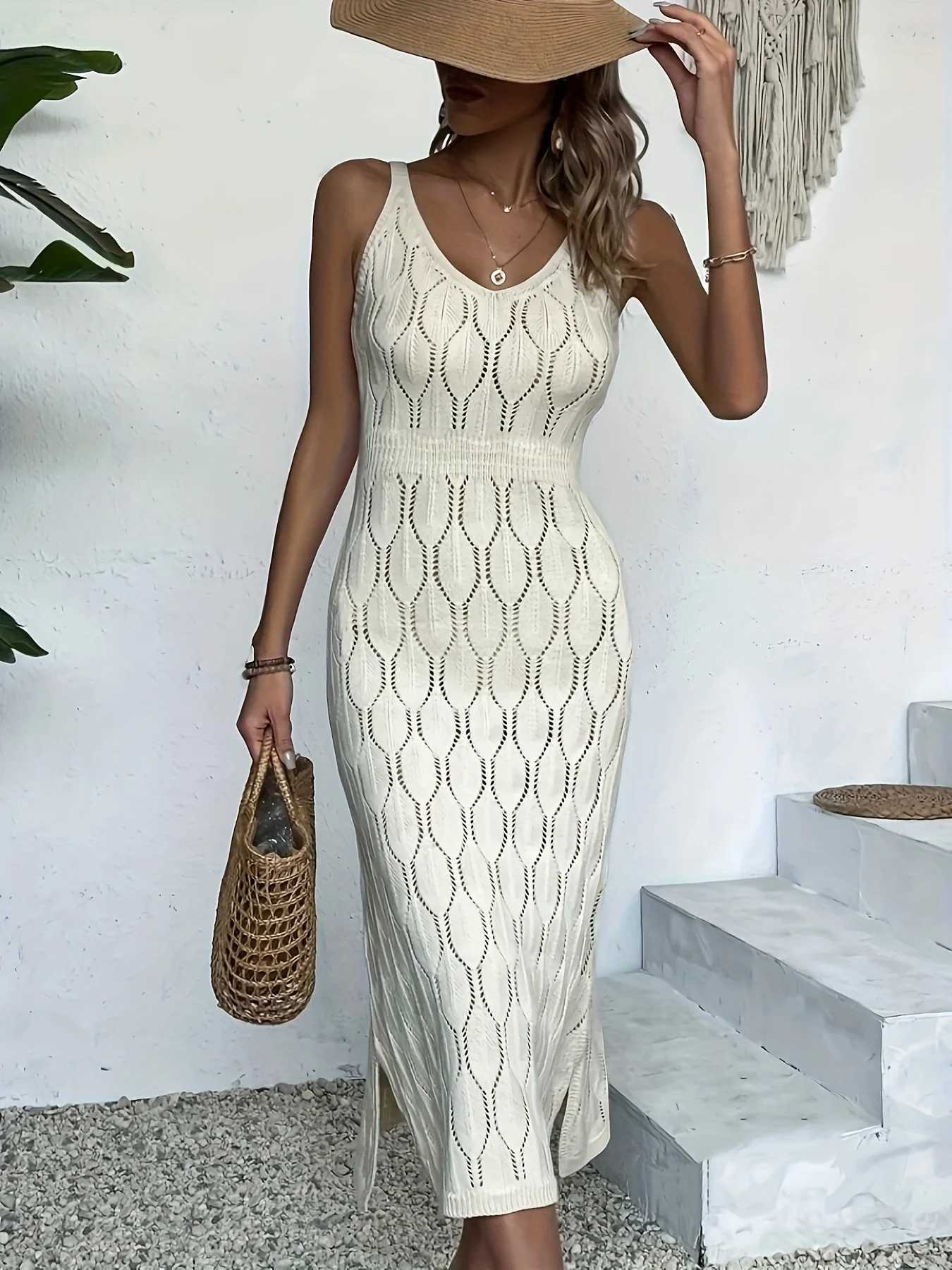 Fall/Winter 2024 fashionable casual slim elasticated waist unique design niche knit dress M260311