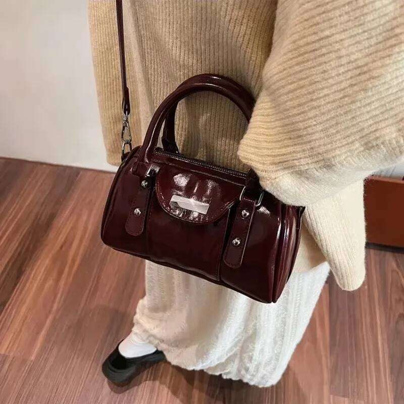 PU Solid 2025 New Product Western Style Handbag Zipper Trendy Fashion Shoulder Soft High Beauty Versatile Crossbody Bag XJ260311