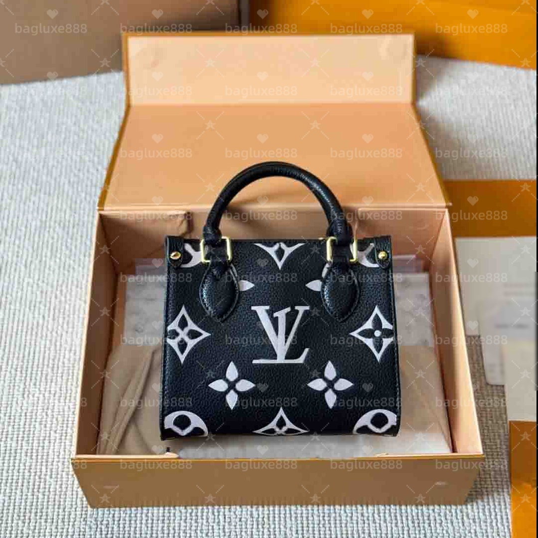 Designer Bags Women high quality Bag Handbags Embossed Flower Monograms ONTHEGOS PM Shopping Wallet Womens Handbag Purse Lady Tote Shoulder
