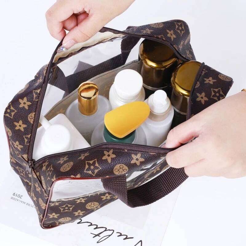 Travel Portable Cosmetic Bag Women Makeup & Large-Capacity Waterproof Storage Organizer For Bathroom Hanging Toiletries Case For Domestic Use Living R