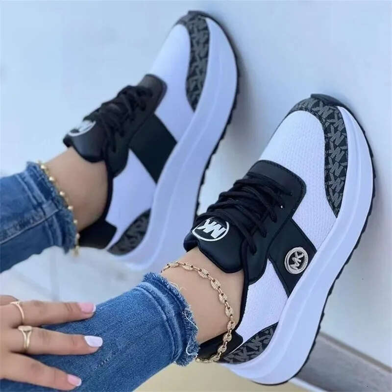 Free Shipping Casual Shoes Running Sneaker Designer Shoes Women's Casual Wedge Sneakers New Lace-up Mid Heel Large Size Mesh Single Shoes