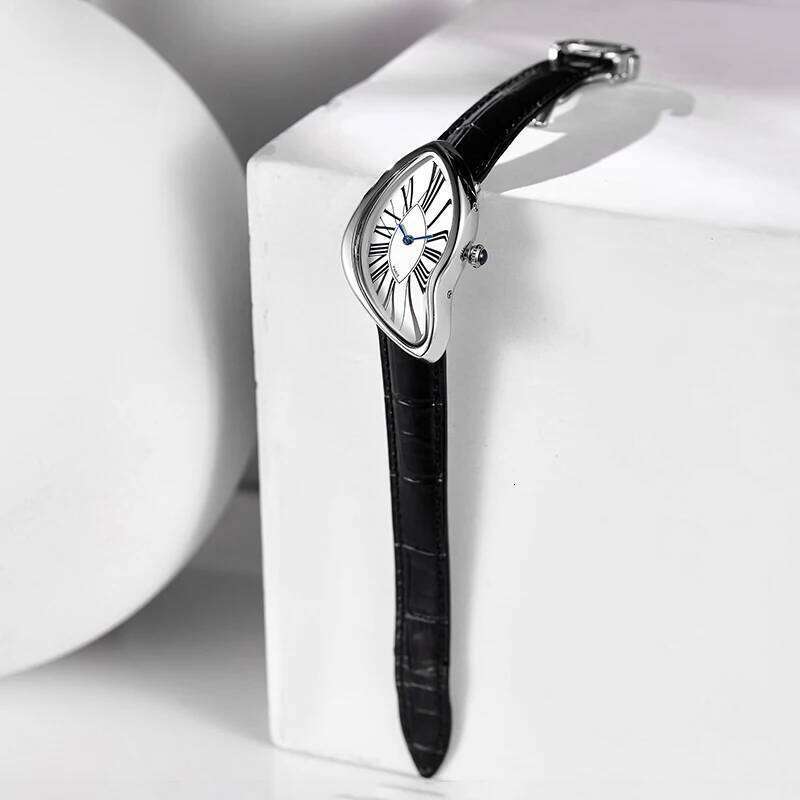 New Irregular Creative Crash Melt Twist Y2K Watch Men's Fashion Trendy Retro Advanced Ins Design Wristwatch for Men reloj hombre