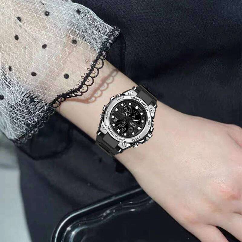 Multifunctional Led Luminous Electronic Watch with Dual Display, Alarm Clock, and Stopwatch, a Must-Have Wristwatch for Young People's Trendy Out