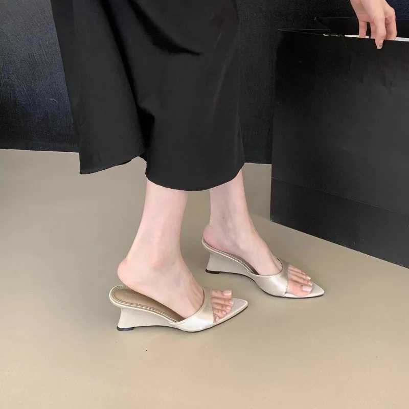 New Summer Fashion Wedges Outdoor Clip Toe Women Gladiator Ladies Casual Dress Street Style Slides K260311