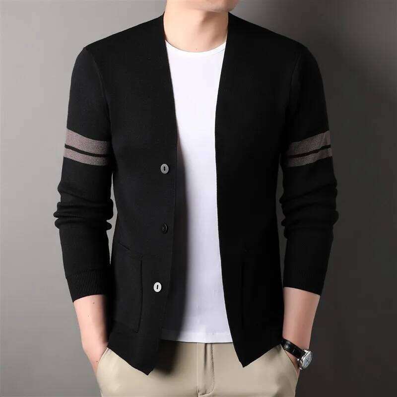 Lightweight Knitted Cardigan for Men Casual oulder Wrap Sweater Spring Autumn New Sle Breathable Comfortable Skinfriendly 26H0311