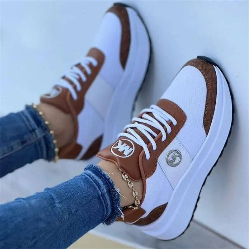 Free Shipping Casual Shoes Running Sneaker Designer Shoes Women's Casual Wedge Sneakers New Lace-up Mid Heel Large Size Mesh Single Shoes