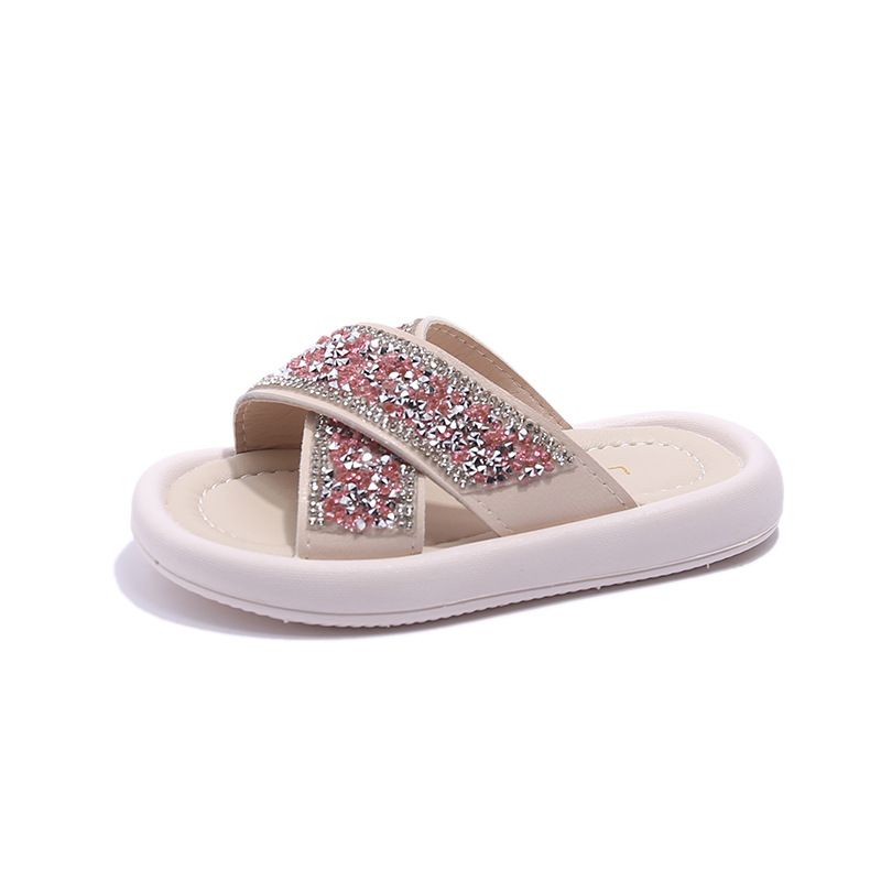 Girls Casual Slippers 2025 New Kids Princess Style Outdoor Slippers Kidszworld for Children Sweet Home Indoor Toddler Slippers Sizes US5.5C-US3Y K0758