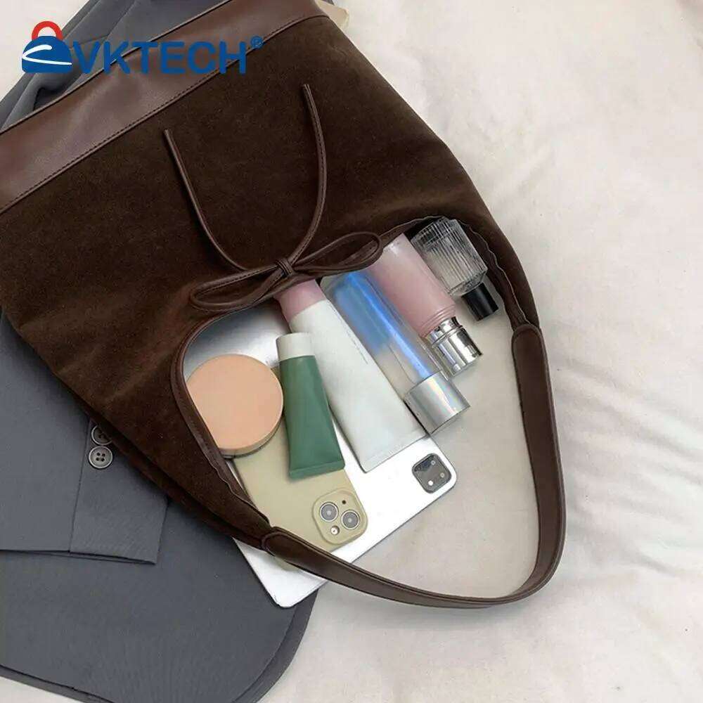 Bow Hobo Solid Colour Handbag Large Slouchy Shoulder Bag Lightweight for Women Travel Shopping Work XJ260311