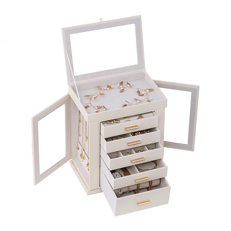 2025 Direct Jewelry Box ExtraLarge MultiLayer Rotating Light Desktop Accessory Storage HighEnd Storage Box 251125