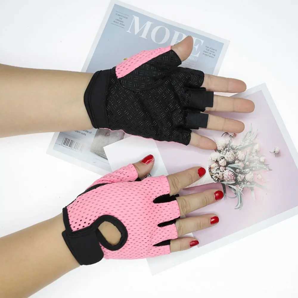 Gym Training Cycling Fingerless Gloves Non-slip Bodybuilding Workout Fitness Gloves Breathable Sport Gloves Men Women M260311