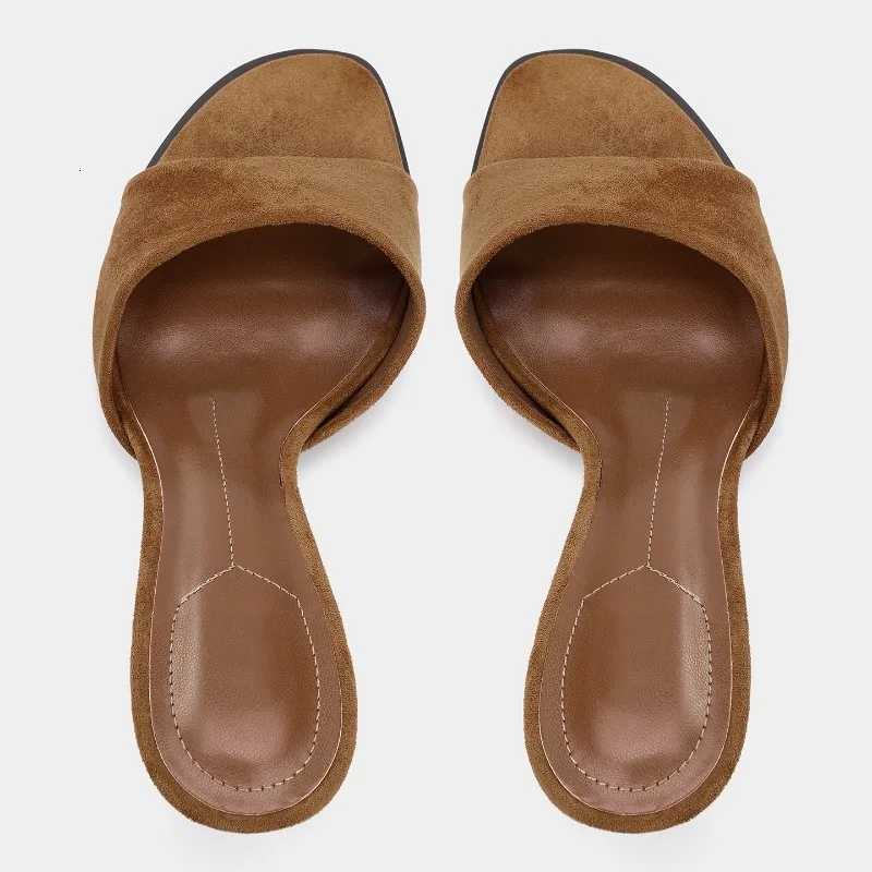 Faux Suede High Heels Modern Sandals for Women Designer Peep Toe Summer Elegant Stilettos Lady Banquet Party Shoes K260311