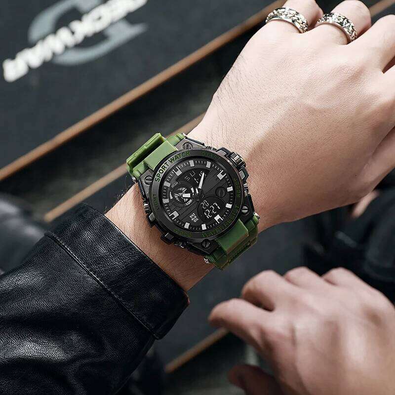 Multifunctional Led Luminous Electronic Watch with Dual Display, Alarm Clock, and Stopwatch, a Must-Have Wristwatch for Young People's Trendy Out