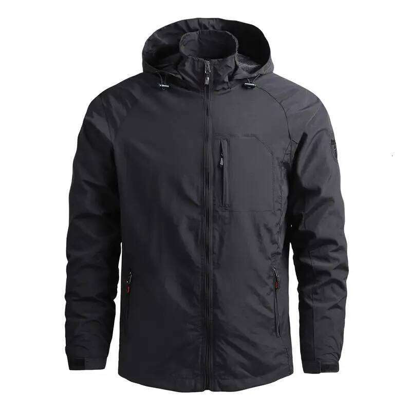 Spring Men Outdoor Waterproof Jacket Plus Size Windbreaker Rain Coat Breathable Fishing Camping Tactical Jackets Male Clothing 26H0311