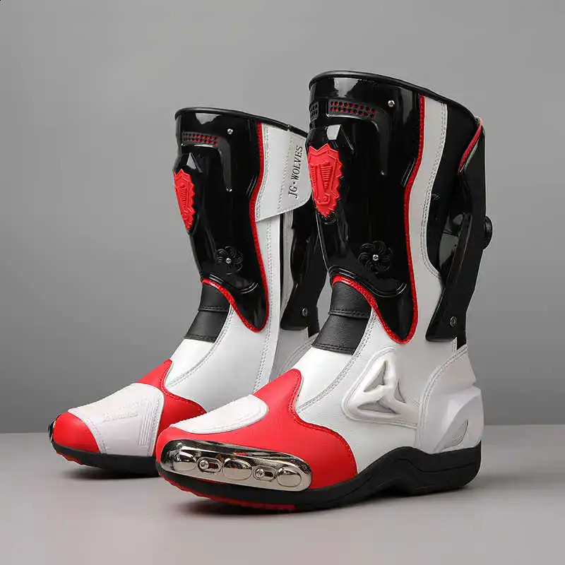 3647 Leather Motorcycle Boots Men Antislip Motorcyclist Shoes Adventure Motocross Bike Accessories 260307
