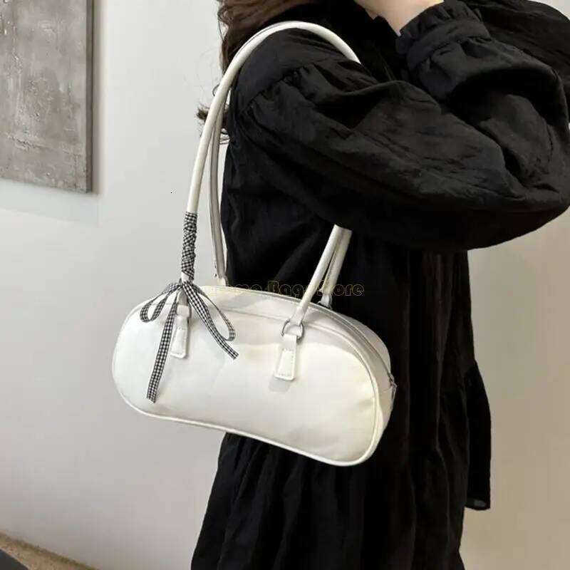 X90D Women PU Leather Shoulder Trend Bows Armpit Large Capacity Underarm Bag XJ260311