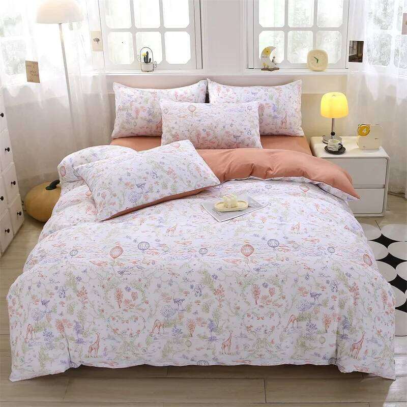 2025 new class A double-layer yarn knitted cotton set, water machine, machine wash, bed sheet four-piece set H260311