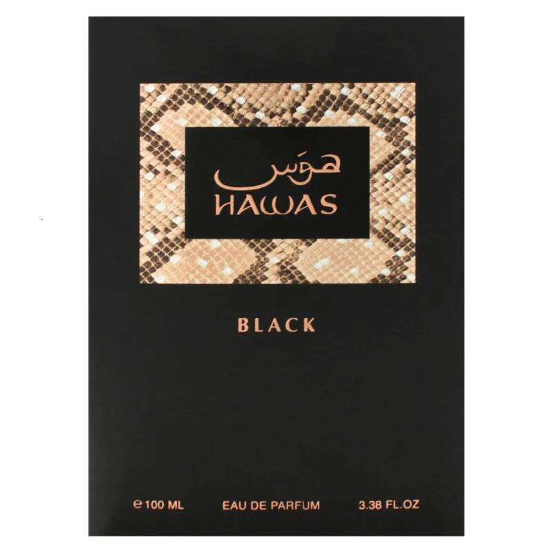 Rasasi Hawas Black Perfume for Men - 3.38 Oz EDP Spray Parfum Pour Femme Z260311