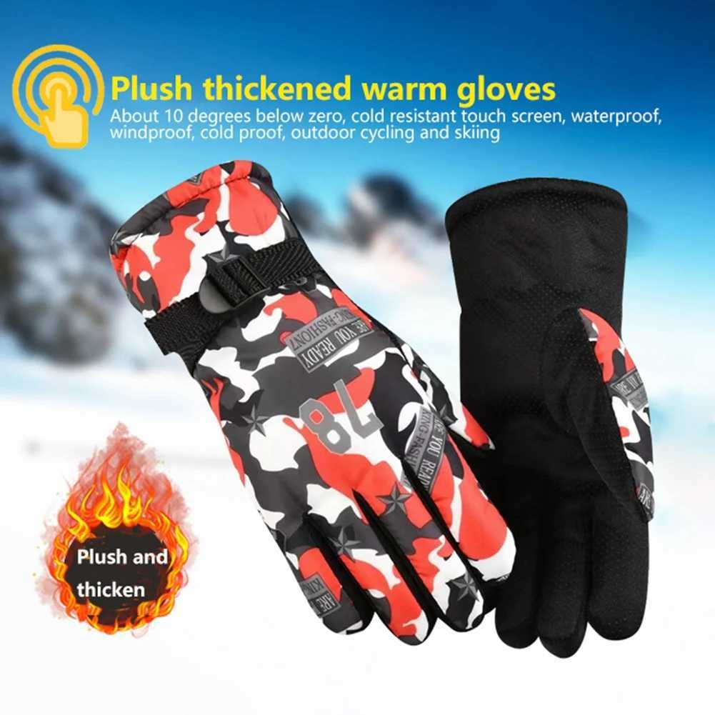 Warm Ski Gloves Polyester WarmLight Waterproof And Breathable The Wrist Can Be Tightened And Relaxed for A Better Fit M260311