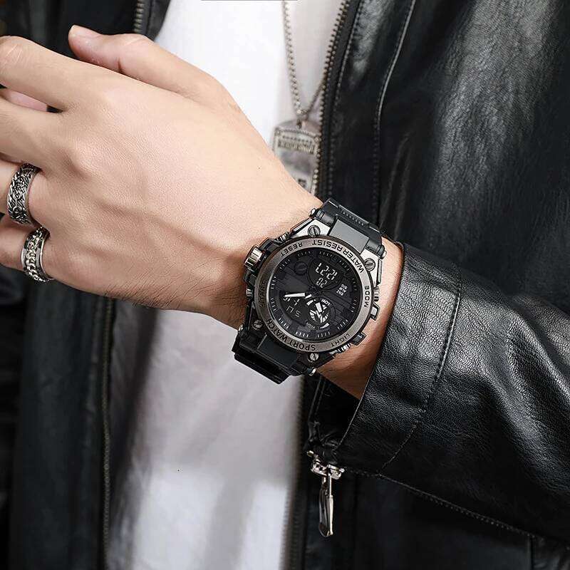 Multifunctional Led Luminous Electronic Watch with Dual Display, Alarm Clock, and Stopwatch, a Must-Have Wristwatch for Young People's Trendy Out
