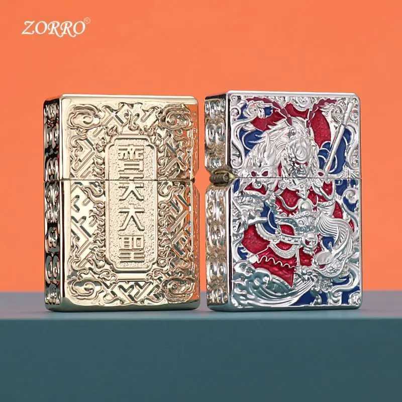 Classic Kerosene Windproof Lighter Metal Heavy Armor King Cobra Lighter Smoking Accessories Mens Treasure G N260311