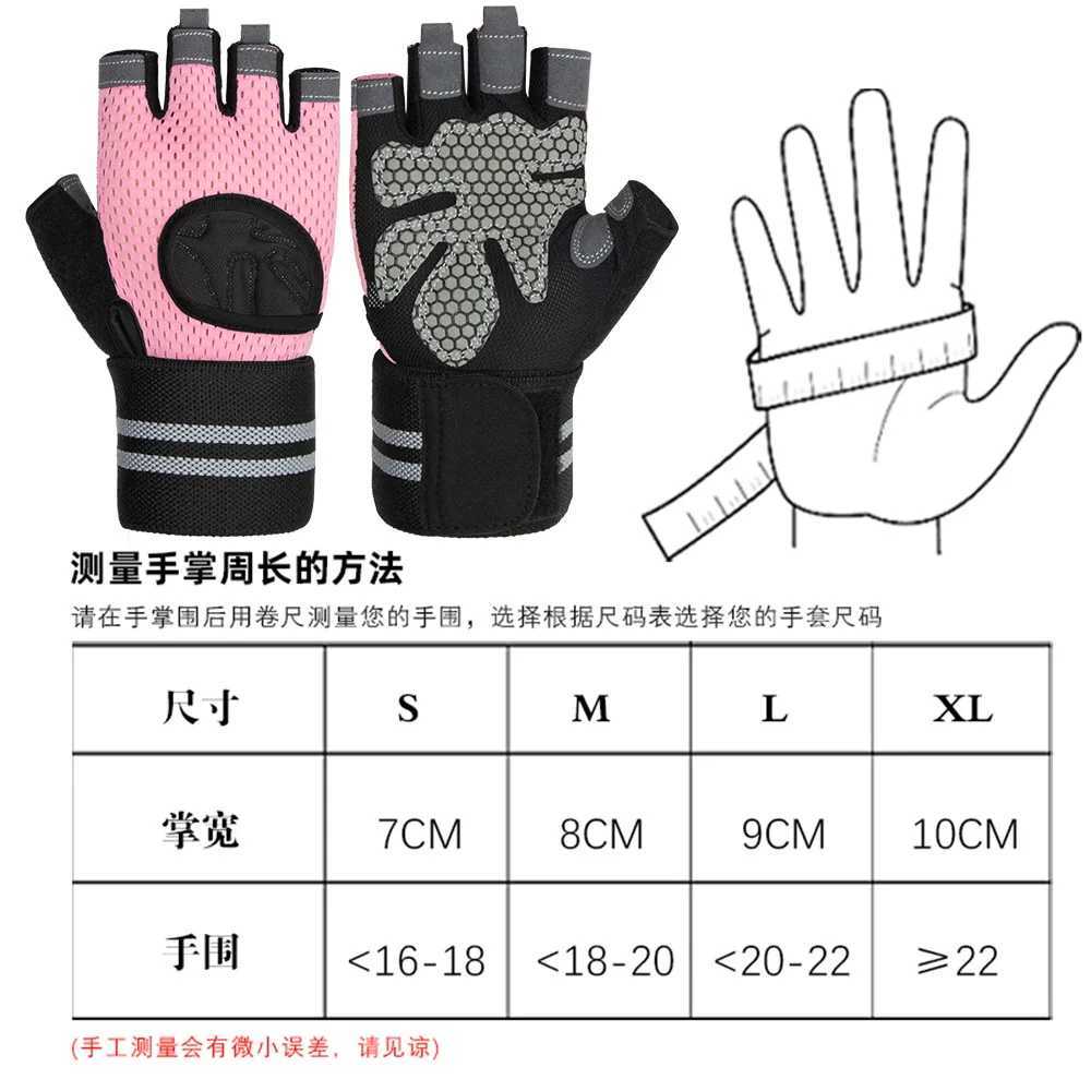Anti Slip Shock Breathable Half Finger Gloves Breathable Cycling Gloves Fitness Gym Bodybuilding Crossfit Exercise Sports Gloves a03 M260311