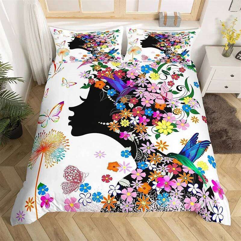 Ballet Duvet Ballerina Rose Flower Bedding Set Cute Little Dancers Comforter Cover Twin King For Girl Gymnastics Lover H260311