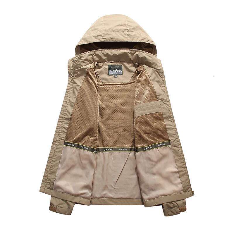 Spring Men Outdoor Waterproof Jacket Plus Size Windbreaker Rain Coat Breathable Fishing Camping Tactical Jackets Male Clothing 26H0311