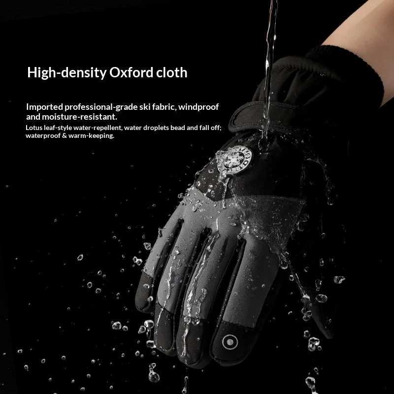 Winter Ski Gloves for Men and Women Water-Repellent Windproof Thickened Warmth Anti-Slip Touchscreen Driving and Riding Glov M260311