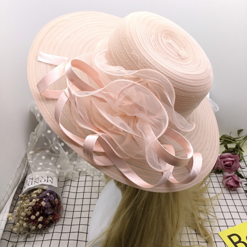 Fascinator Hats for Women Elegant Wedding and British Lady Deby Race Top Church Hats for Black Women S10-4266 250402