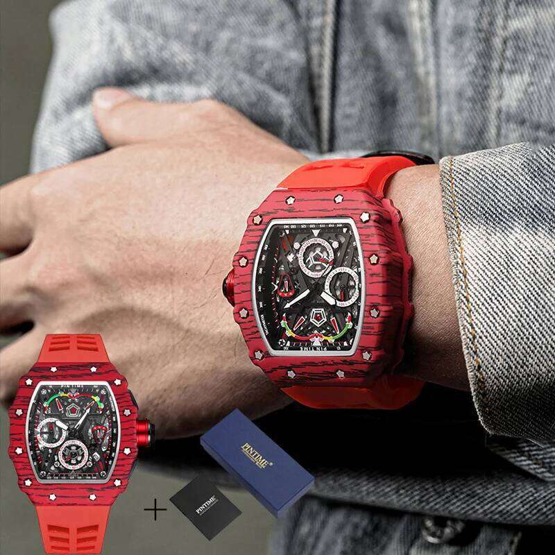 Top Brand Watch Luxury Multifunctional Wristwatch Luminous Waterproof Sports Hip Hop Quartz Watches Clock Relogio Masculino