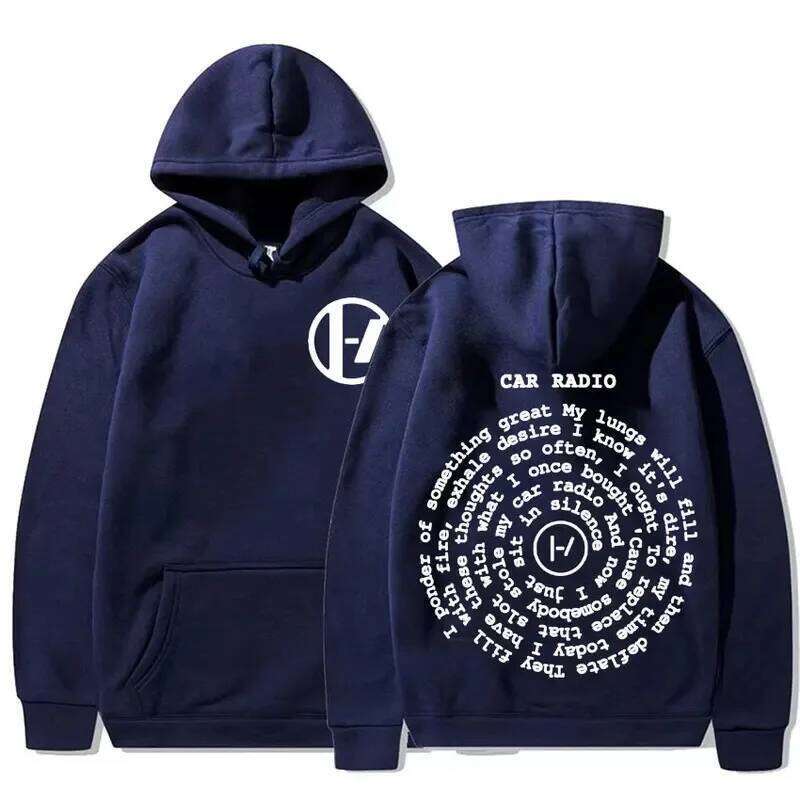 2025 Twenty One Pilots Car Radio Double Sided Print Hoodie Harajuku Hip Hop Oversized Sweatshirt Men Women Fashion Casual Cozy H L260512