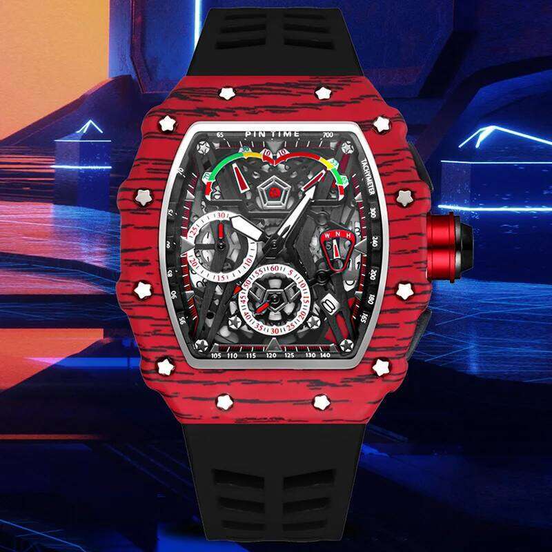 Top Brand Watch Luxury Multifunctional Wristwatch Luminous Waterproof Sports Hip Hop Quartz Watches Clock Relogio Masculino