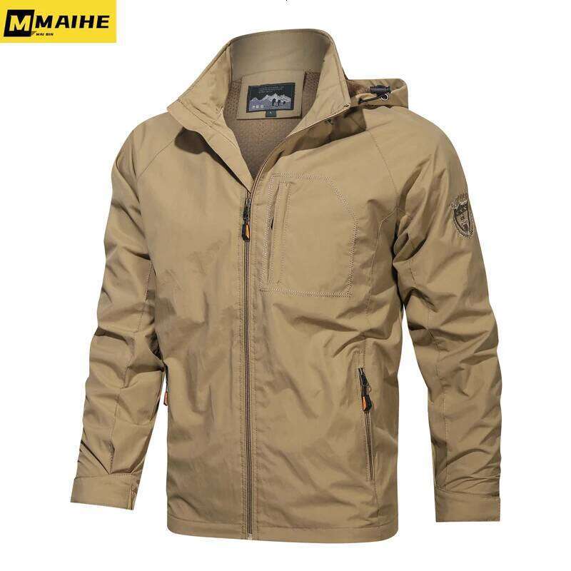 Camping Hiking Men Spring Autumn Outdoor Sports Breathable Coats Climbing Trekking Windbreaker Travel Waterproof Jacket 26H0311